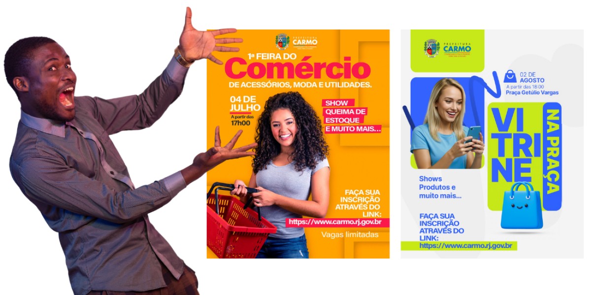 Comércio local se fortalece com eventos especiais em Carmo-RJ: “Queima de Estoque” e “Vitrine na Praça”